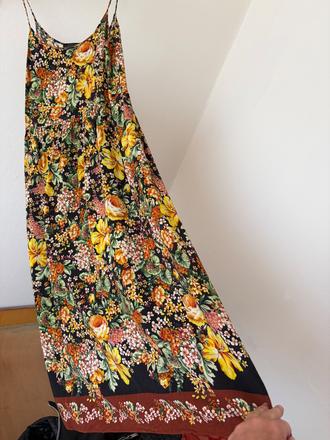 Zara prekrasne saty xs/s v style dolce kvetovane, zara,xs