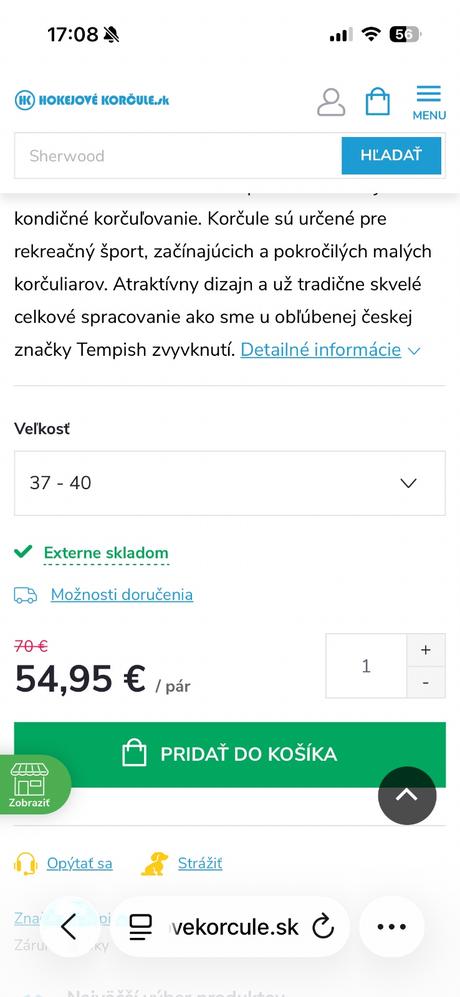 Kolieskové korčule, tempish,29