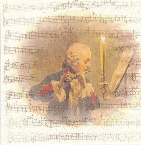 Servítka mozart a noty 4ks (s232), 