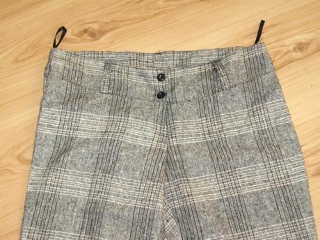 Elegantné kárované nohavice, 38