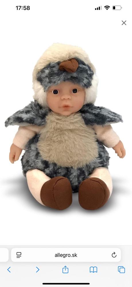 Realistická bábika baby bird od anne geddes,