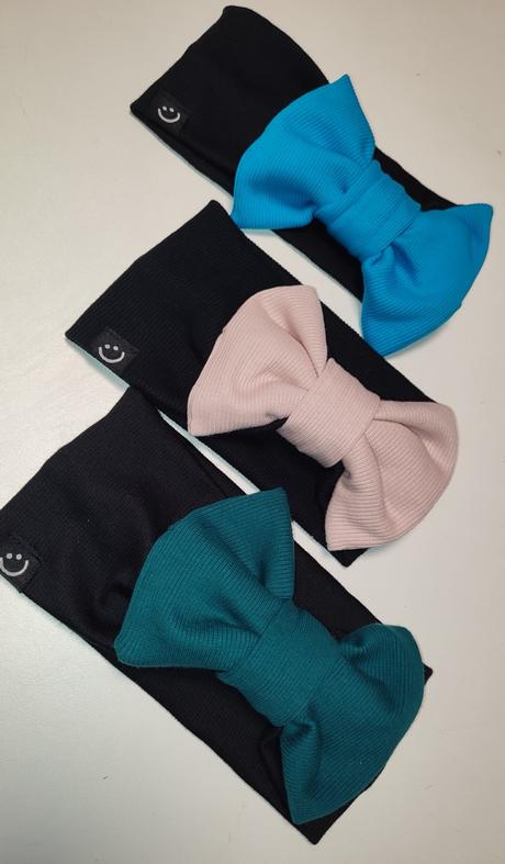 Mašličkové čelenky z rebrovaného úpletu, <50 - xxxl