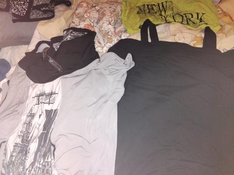 Balík 46/48/50 použité plus jedno tričko nové, 50