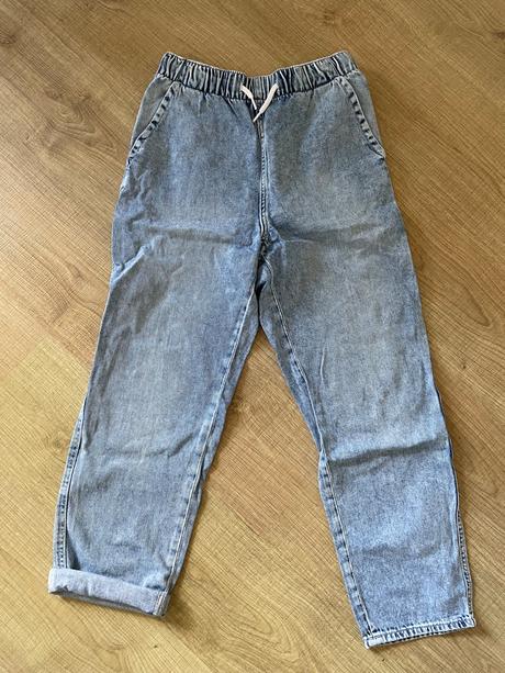 Dievcenske rifle s elastickym pasom, h&m,158