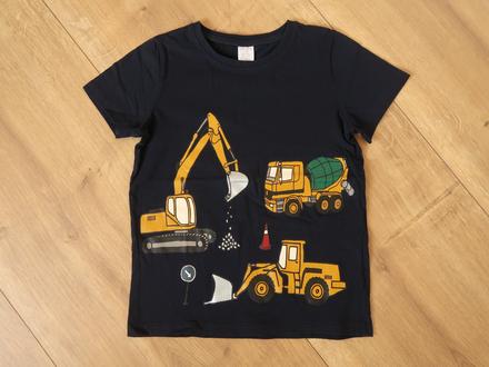 Chlapčenské tričko lindex 122 (6-7r.) s bagrami, lindex,116