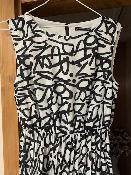 2v1 šaty s bolerkom black&white kombinácia, l / m