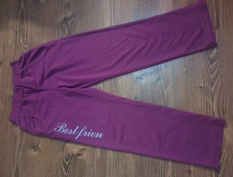 Tepláky ružovo fialové140/146, 140