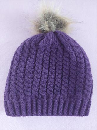 Dievčenská zimná čiapka, s