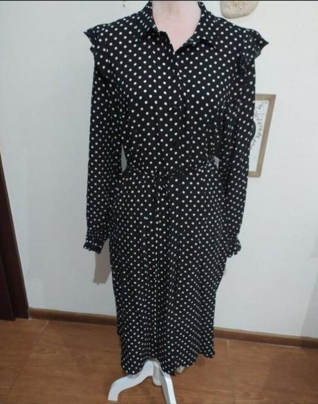 Košeľové bodkované šaty, house,38