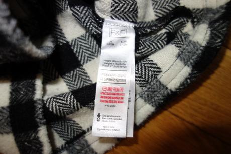 Teplé kárované šaty fred&flo 9/12m, f&f,80