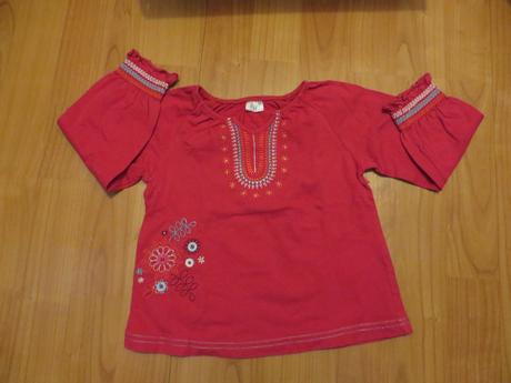 Dievčenské tričko s výšivkou - veľ. 86 - 12-18m, f&f,86