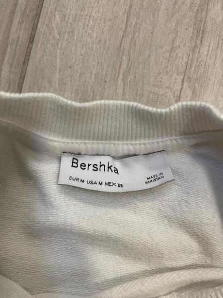Teplákové crop tričko, bershka,m