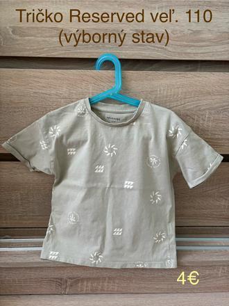 Tričko reserved veľ.110, reserved,110