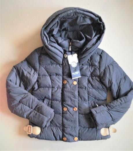 Luxusna grey zimna damska talianska bunda v.m a l, l / m