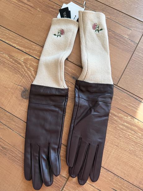 Zara kozene rukavicky s upletom..nove, zara,m