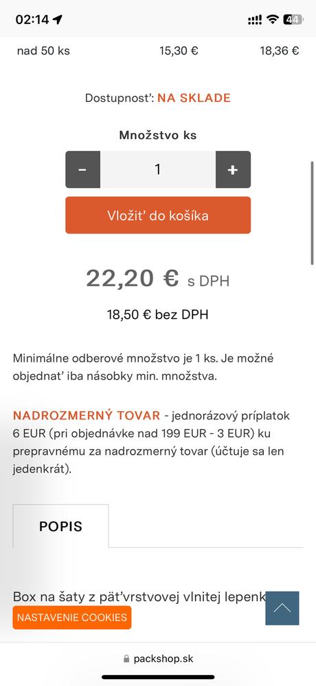 Krabica s vesiakom na saty box na saty, 