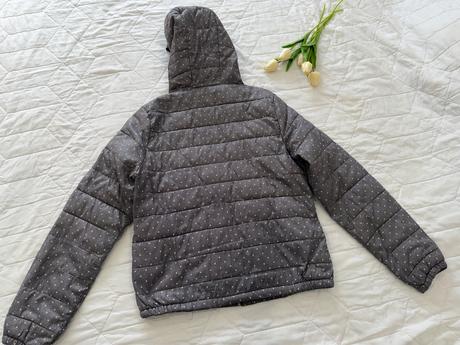 Bodkovaný prešívaný kabát, xl