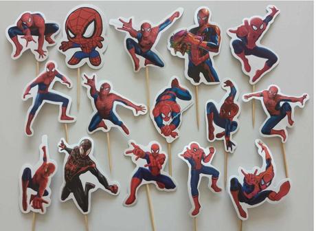 Tortový zápich spiderman (15ks), 