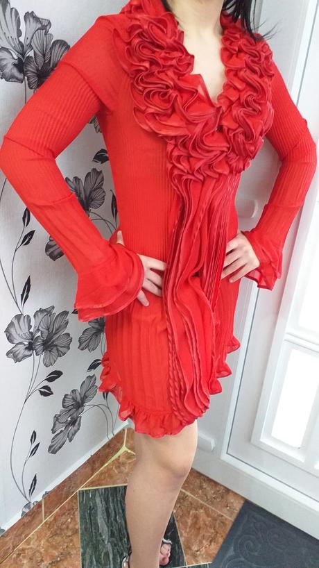 Nové červené šaty,veľkosť s, s