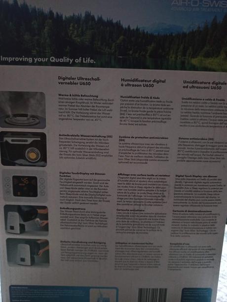 Air o swiss ultrazvukový zvlhčovač, 