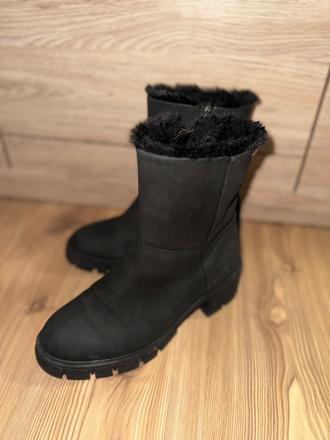 Dámske kožené zateplené čižmy, tamaris,38