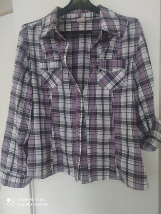 Fialová károvaná košeľa, 50