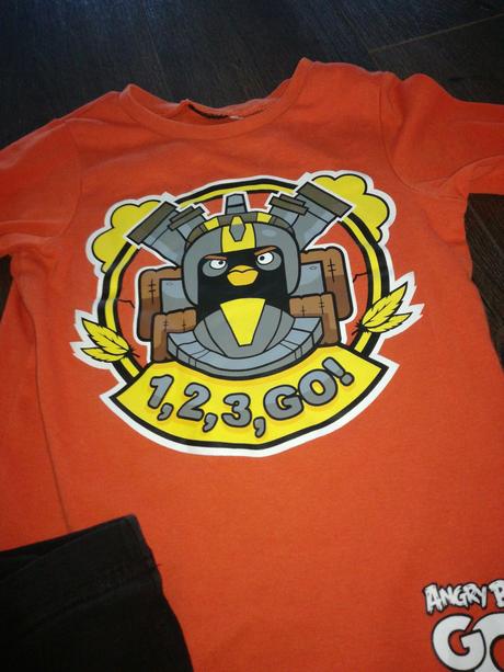 Pyžamko angry birds, h&m,110