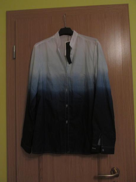 Modro biela blúzka s visačkou v. 42, 42