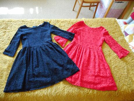 2x dievčenské slávnostné čipkované šaty 152cm, h&m,152