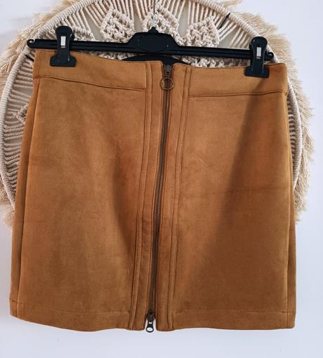 Sukňa - imitácia brúsenej kože, esmara,l