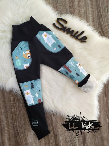 Barančekové softshellove nohavice na zimu, 86 - 128