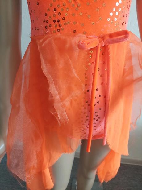 Gymnastické / tanečné body s organzou veľ.128-140, 134