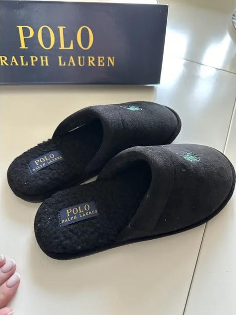 Papuče polo ralph lauren čierne, pc 90 eur, ralph lauren,39