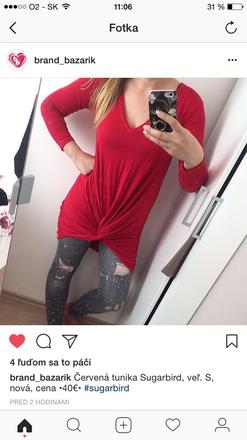 Červená tunika sugarbird, s