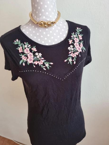 Čierny vyšívaný top  orsay veľ. s, orsay,s
