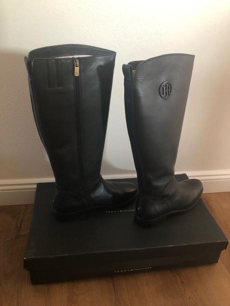 Celokozene cizmy nenosene, tommy hilfiger,42