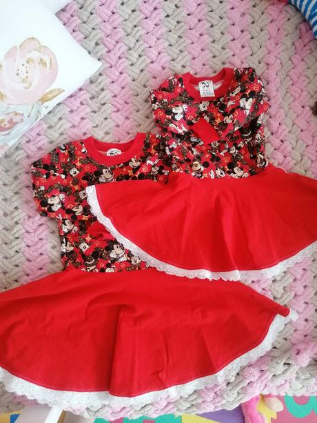 Šaty pre sestričky 98 a 74, 98