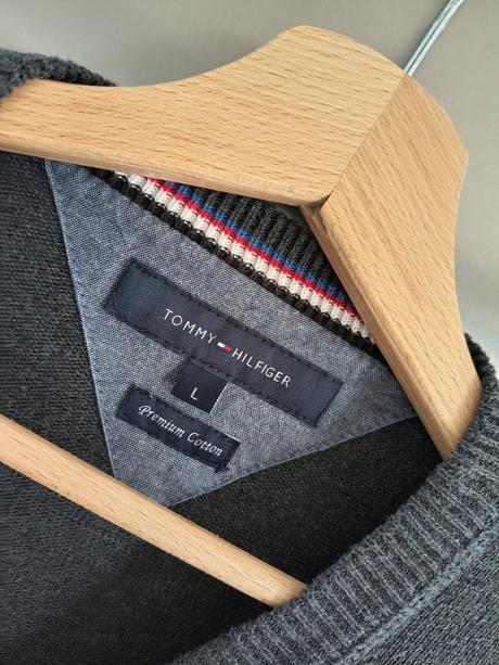 Tommy hilfiger pánsky bavlnený sveter s-m, tommy hilfiger,m
