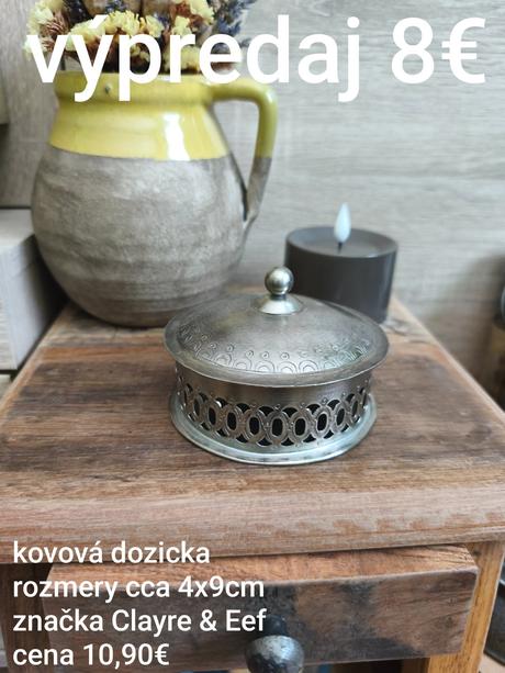 Kovová dozicka značky clayre eef,