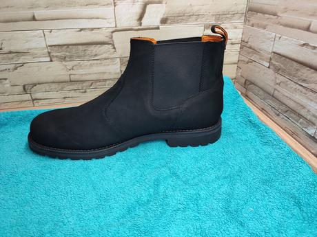 Timberland 47,5 - pánske čierne kožené topánky, timberland,47