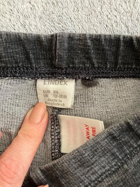 Súprava bunda a legíny s imitáciou rifloviny veľ.8, lindex,86