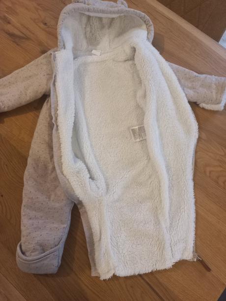 Zatepleny prechodny overal, h&m, 68, h&m,68
