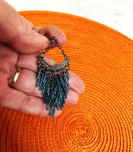 Extravagantné visiace korálková náušnice, 