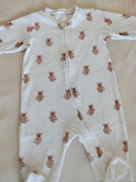 Velúrový pyžamový overal, h&m,68