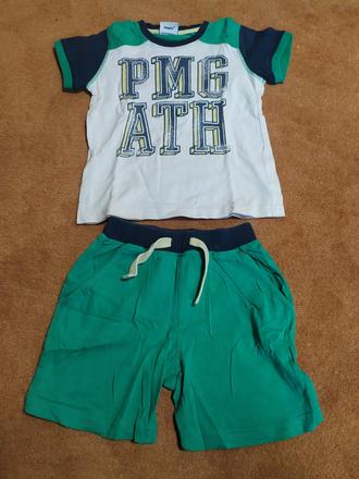 Súprava, tričko a kraťasy 104 s poštou, primigi,104