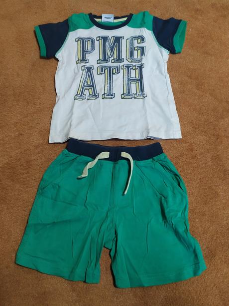 Súprava, tričko a kraťasy 104 s poštou, primigi,104