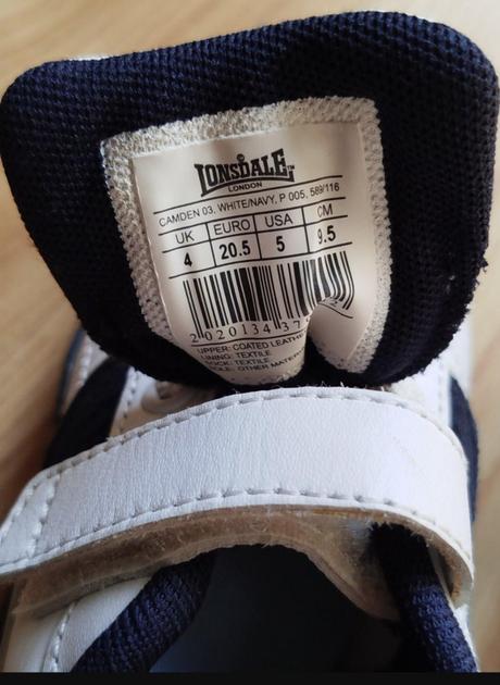 Obuv lonsdale, veľ 20, vd 12,5cm, lonsdale,20