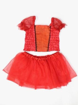 Červený top so sukňou, veľ. 8-10 r. a, 