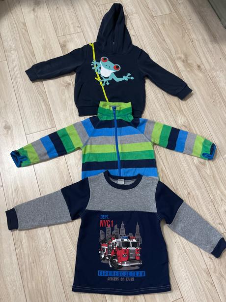2 zateplene mikiny+1, h&m,110