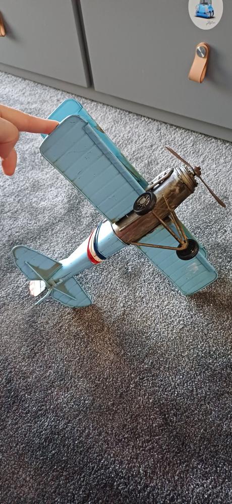 Lietadlo dekoracia zelezne, 